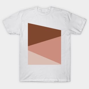 White Pink and Brown Pattern T-Shirt